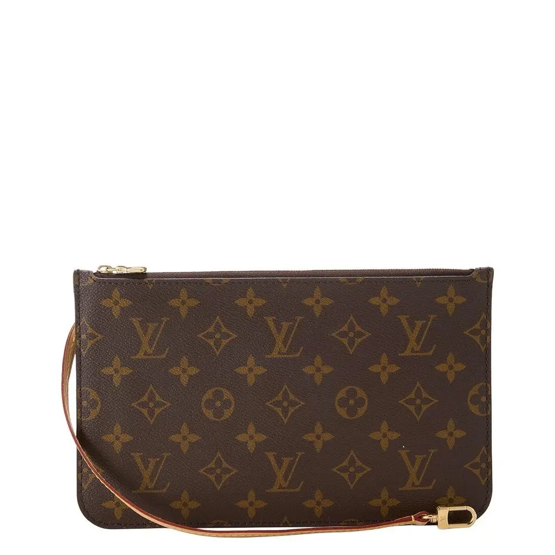 Louis Vuitton Brown Monogram Coated Canvas Neverfull Pouch Mm