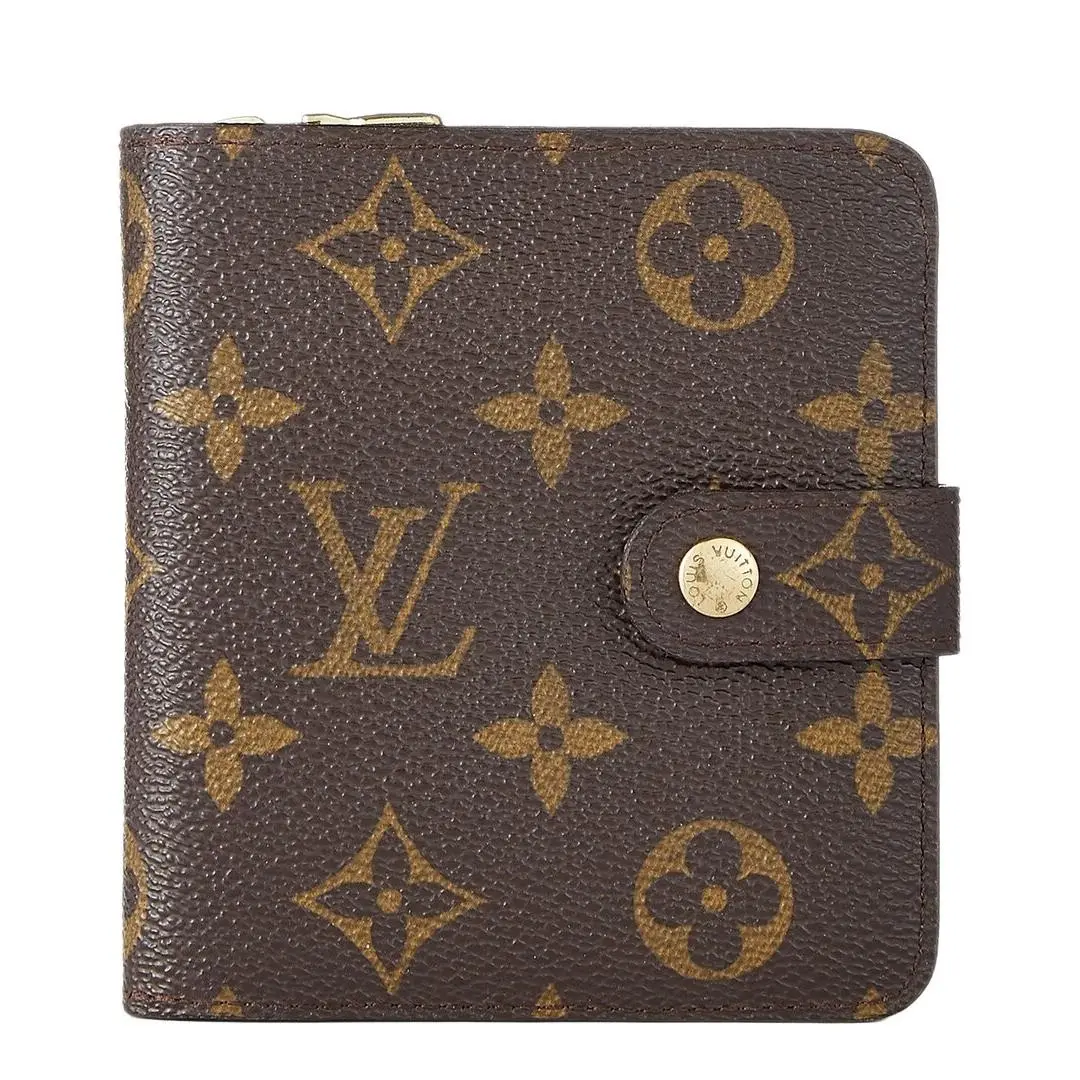 Louis Vuitton Brown Monogram Coated Canvas Compact Zip Pre-loved