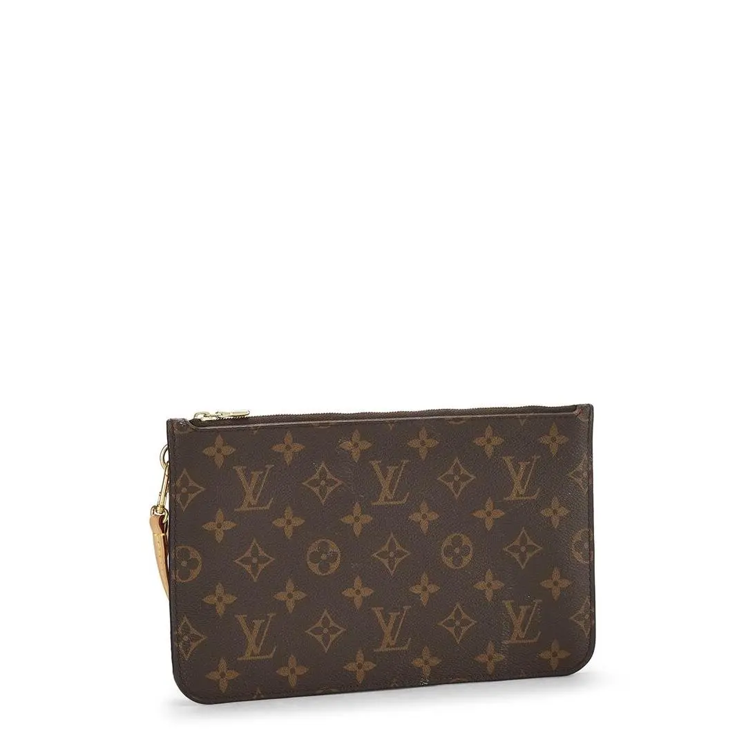 Louis Vuitton Brown Monogram Coated Canvas Neverfull Pouch Nm Mm