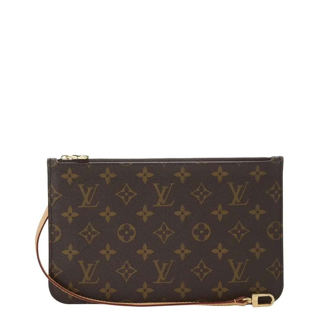 Louis Vuitton Brown Monogram Coated Canvas Neverfull Pouch Mm