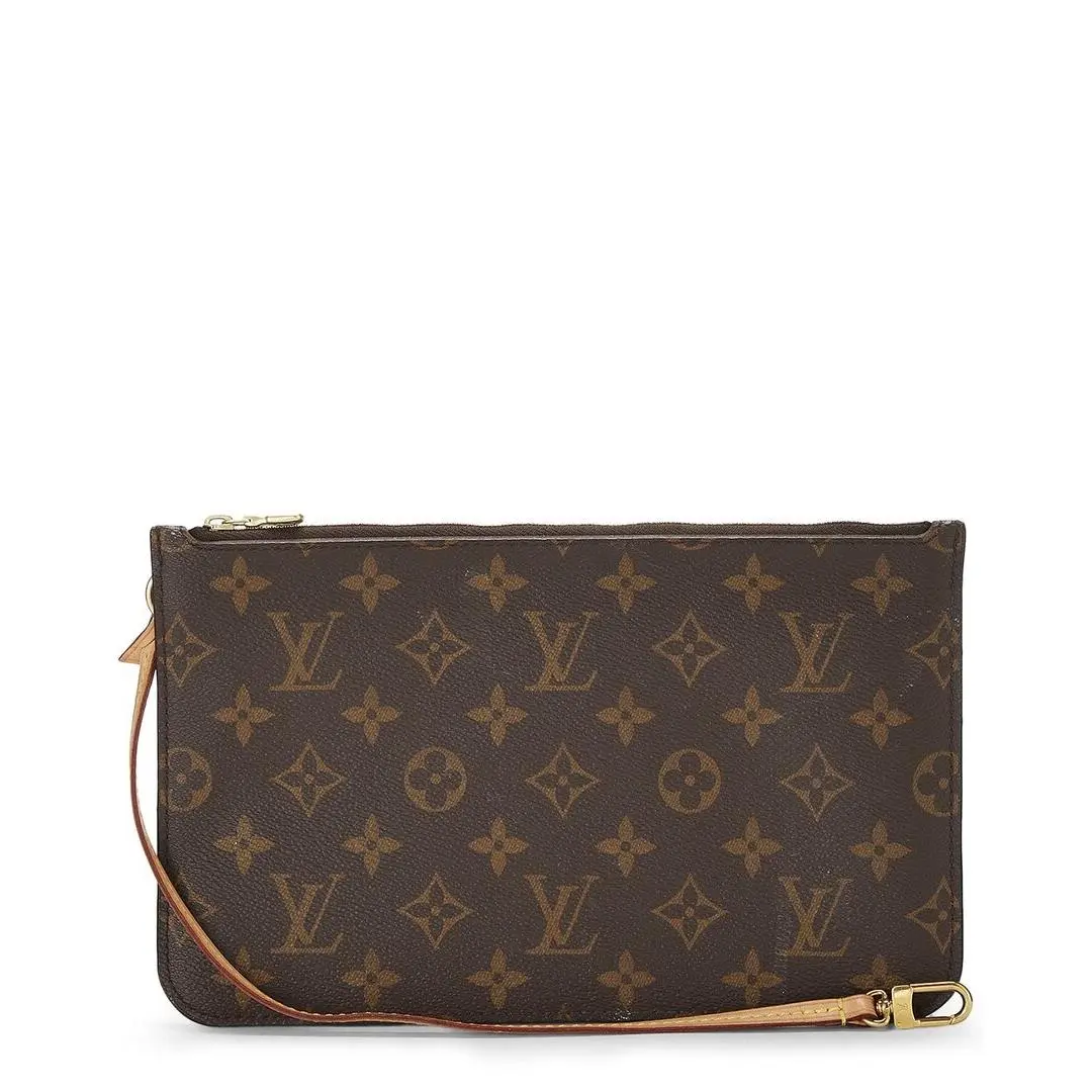 Louis Vuitton Brown Monogram Coated Canvas Neverfull Pouch Nm Mm