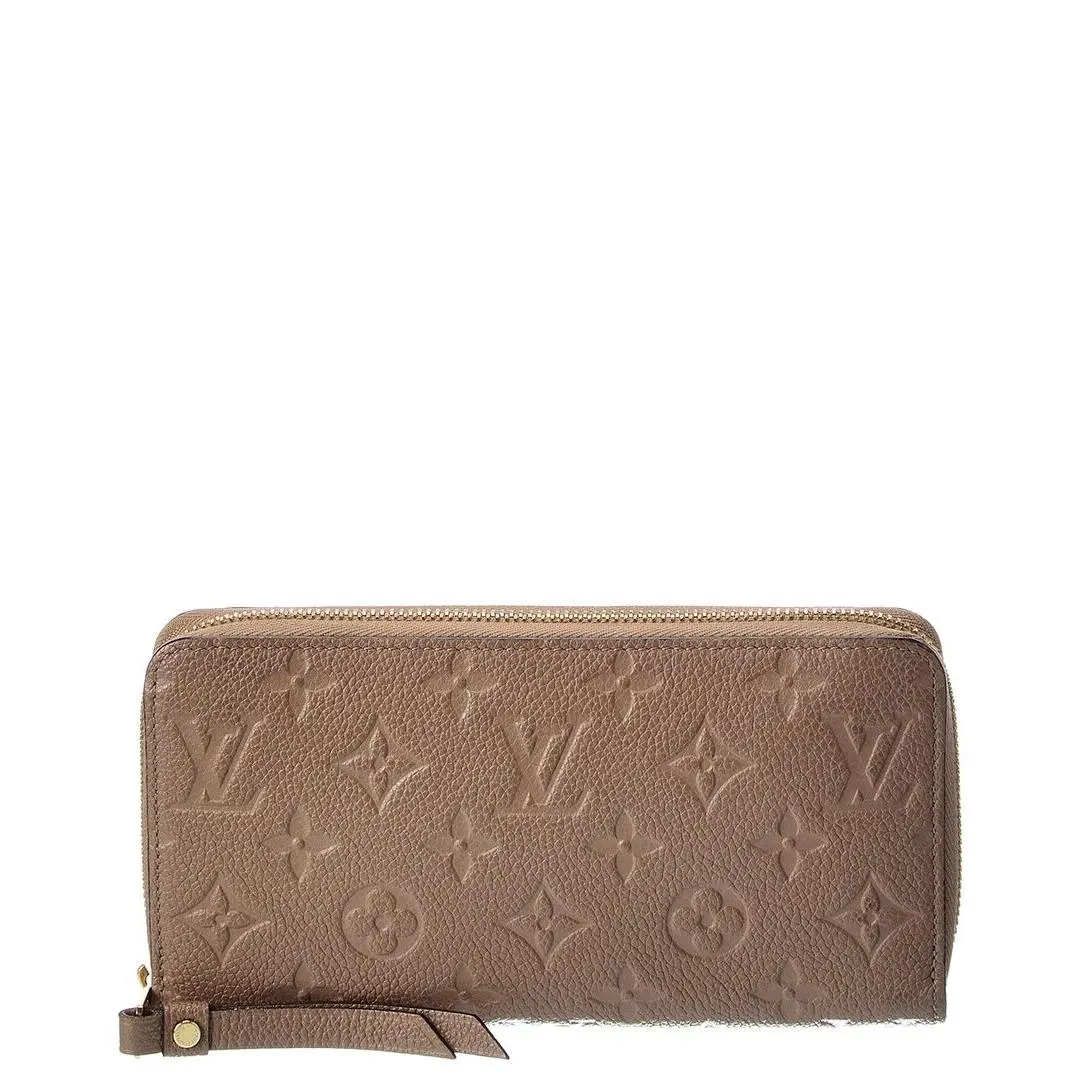Louis Vuitton Beige Empreinte Leather Zippy Wallet Nm Pre-loved