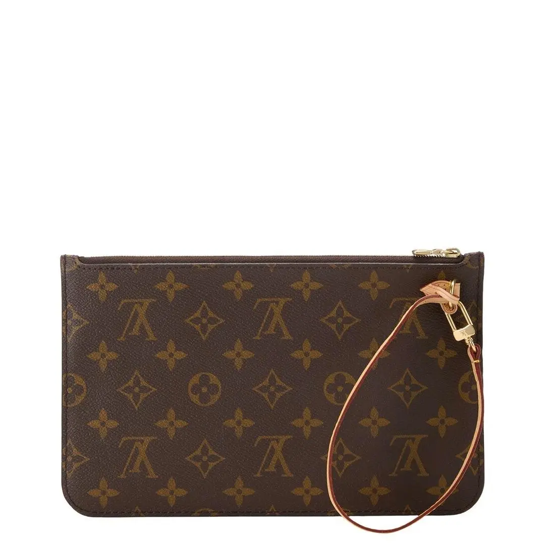 Louis Vuitton Brown Monogram Coated Canvas Neverfull Pouch Mm