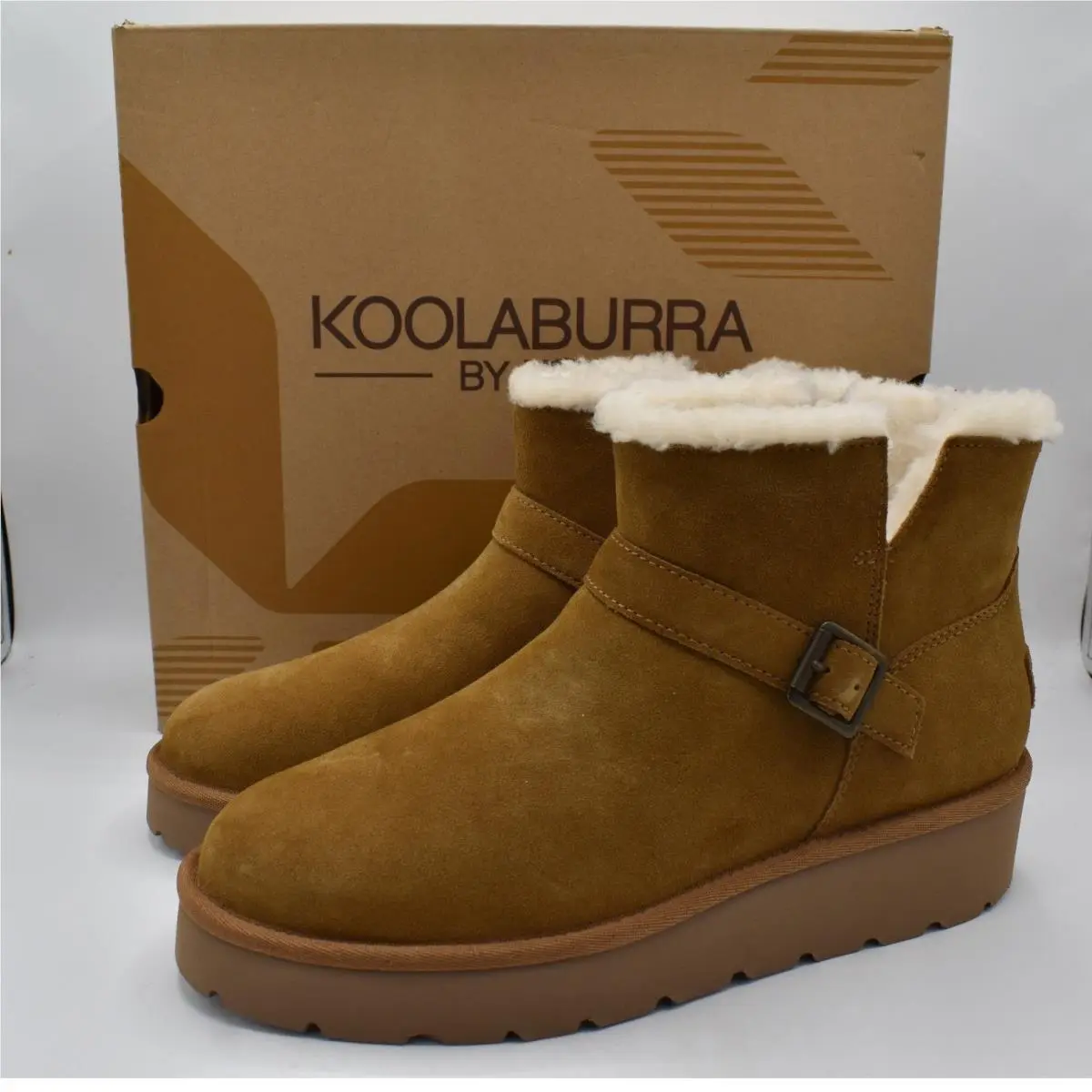 Koolaburra By Ugg Women 10 Kelissa Mini Chestnut Fur Lined Shoes Boots