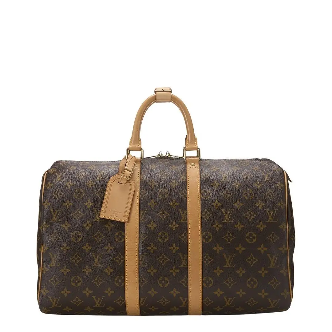 Louis Vuitton Brown Monogram Coated Canvas Keepall 45 Pre-loved