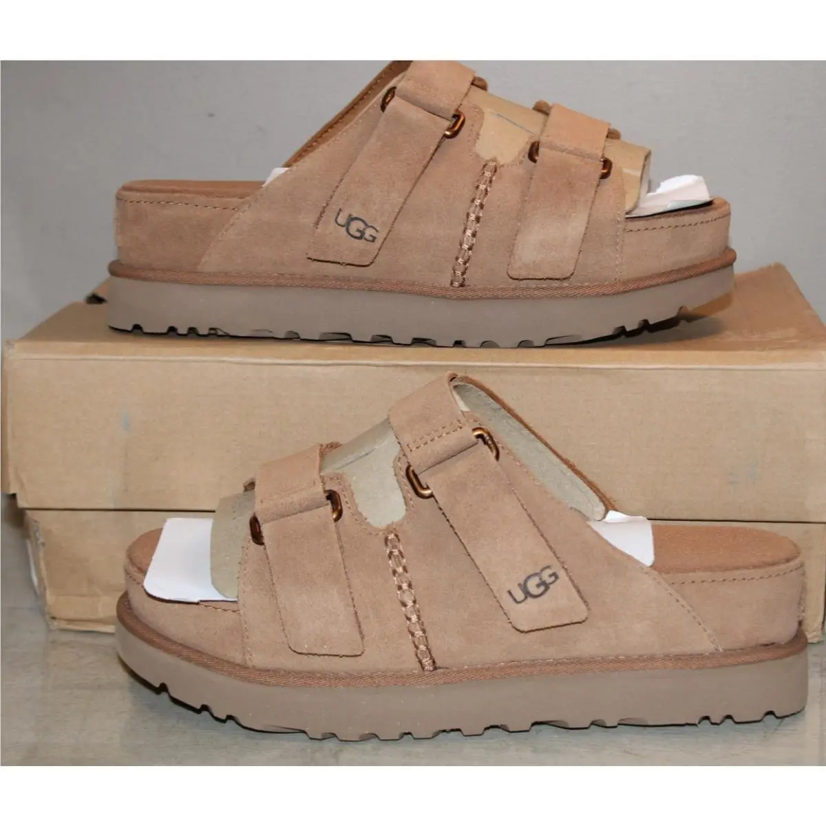 Ugg Goldenstar HI Platform Slide Chestnut Women`s Shoes Sandals Size 10