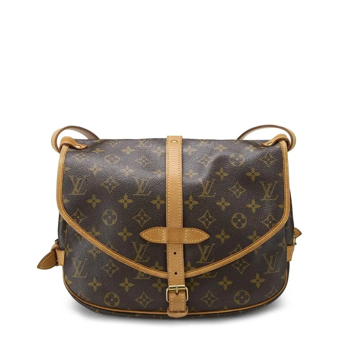 Louis Vuitton Brown Monogram Coated Canvas Saumur 30 Pre-loved