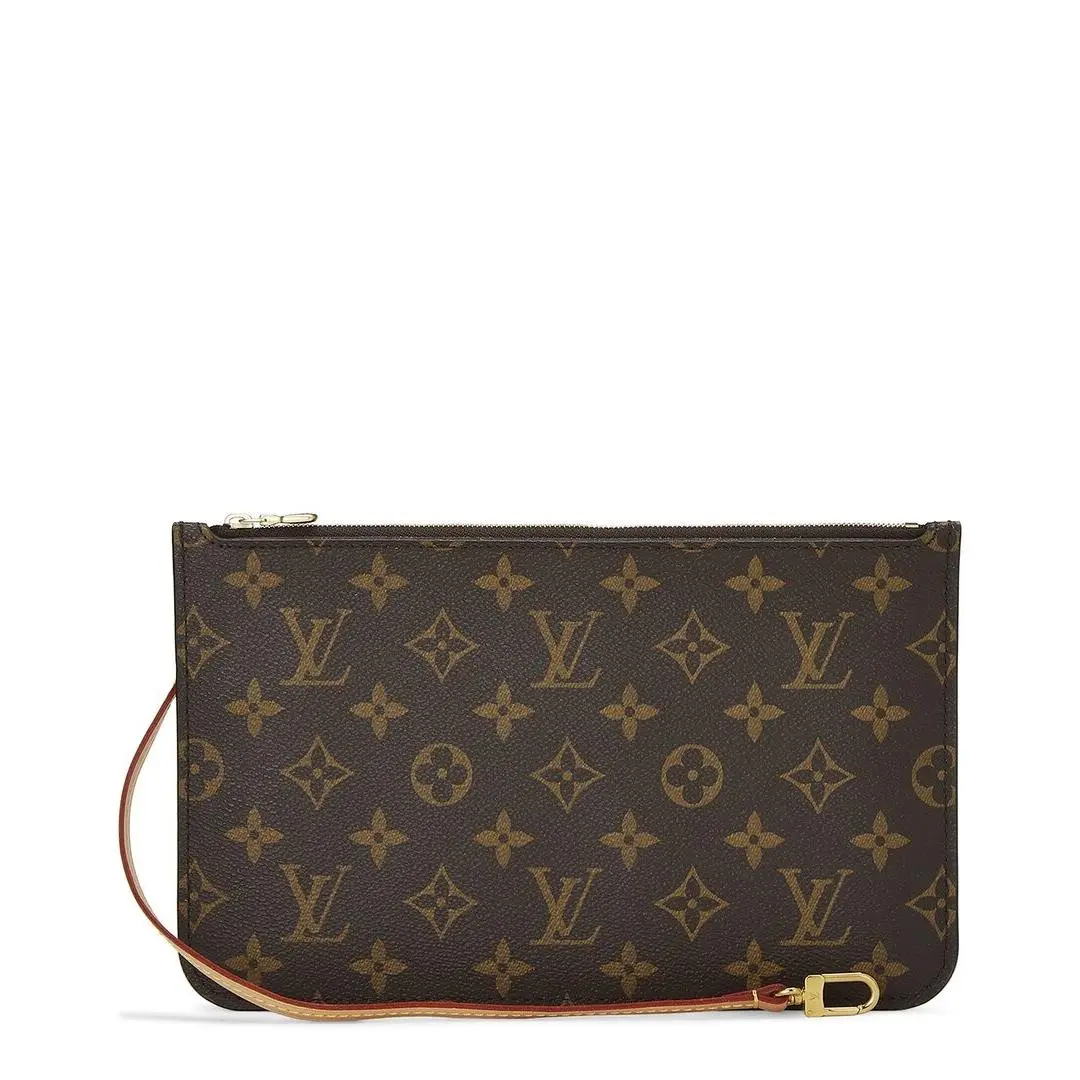 Louis Vuitton Brown Monogram Coated Canvas Neverfull Pouch Mm