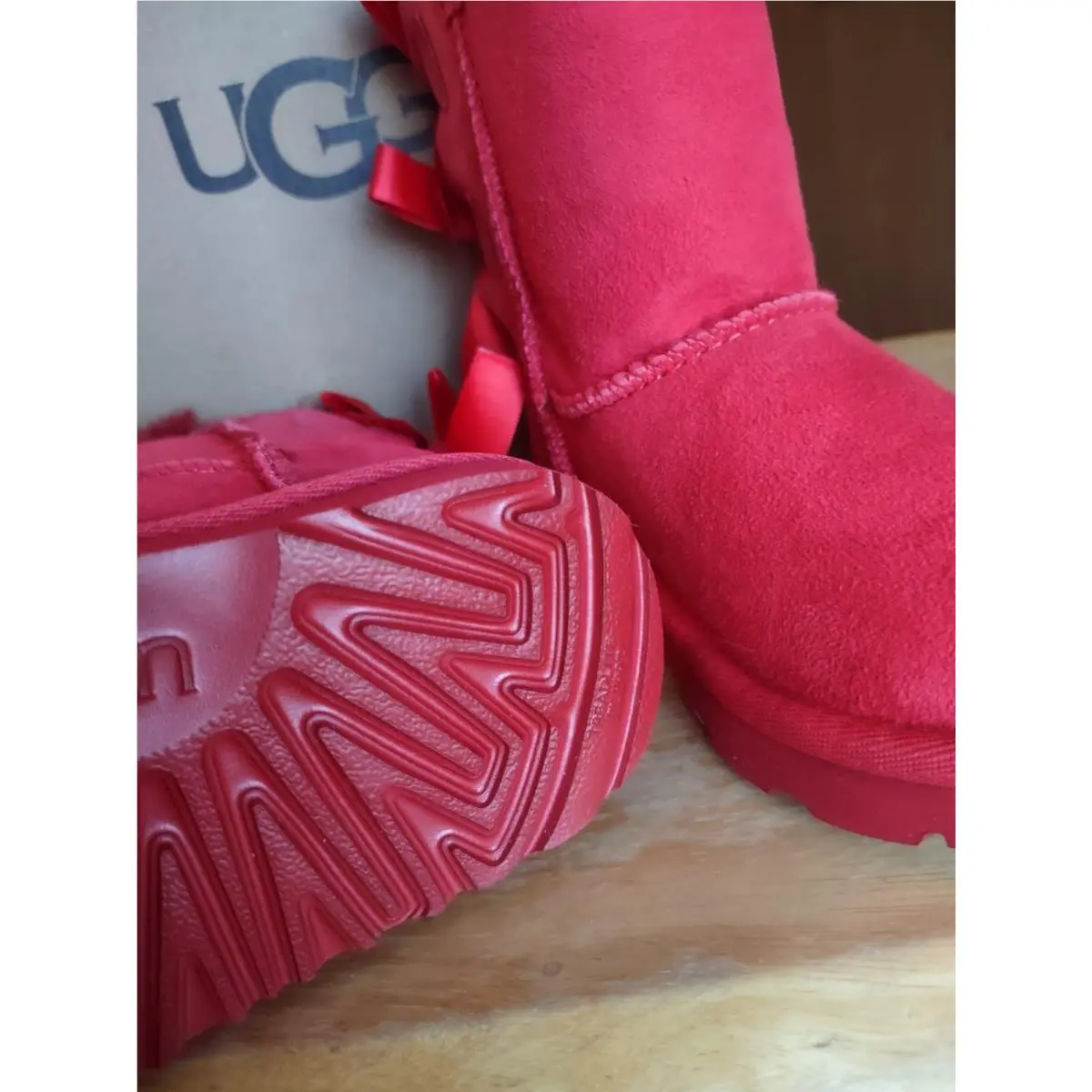 UGG shoes - UGG Australia Bailey Bow II - Red Ribbon 7