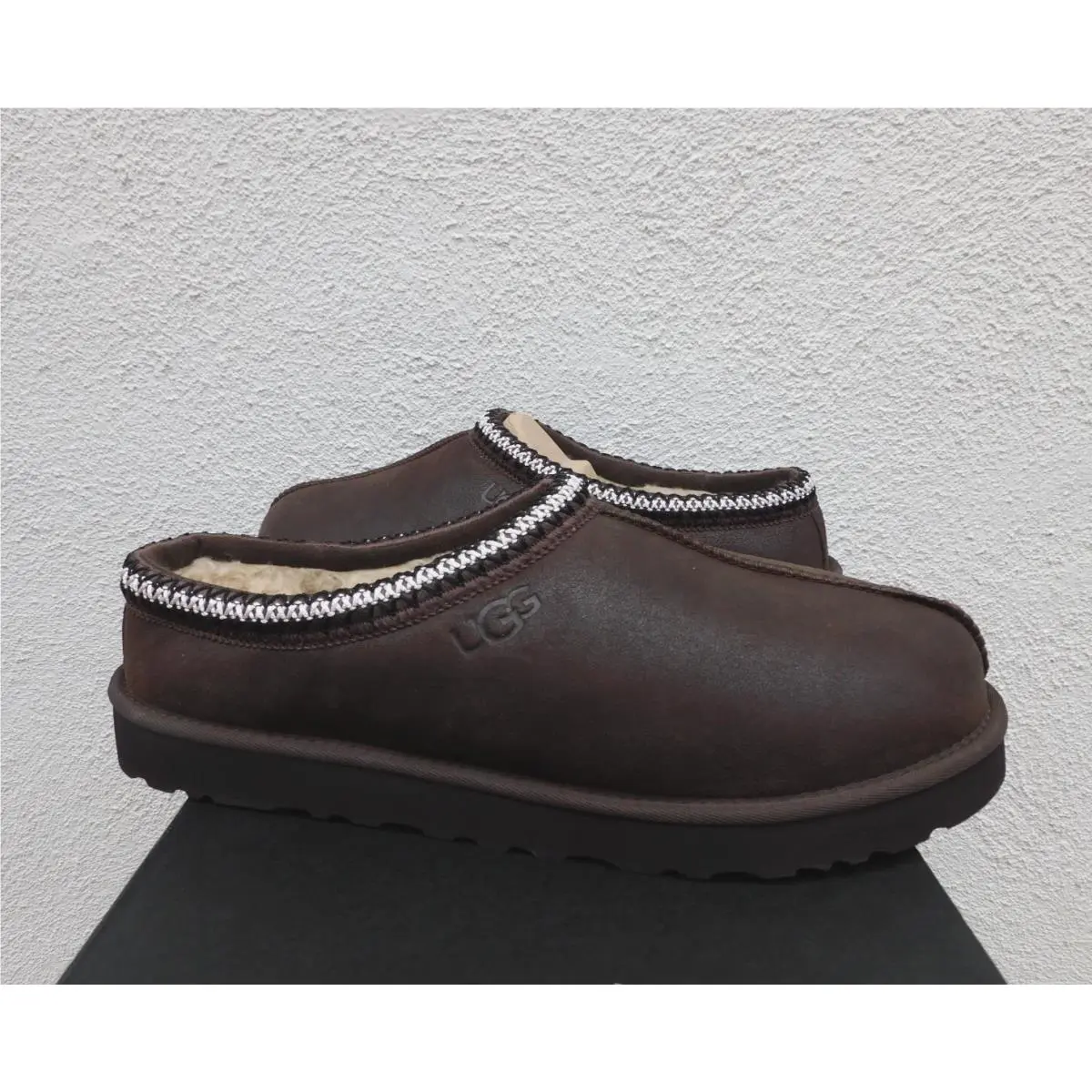 Ugg Tasman Distressed Cedar Suede/ Wool Slippers Shoes Men US 11/ Eur 44