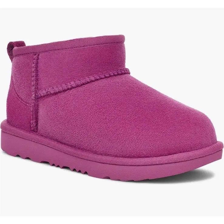 Ugg Classic Ultra Mini Boots Big Kid Womens Sz 5 EU 37 Mangosteen Pink
