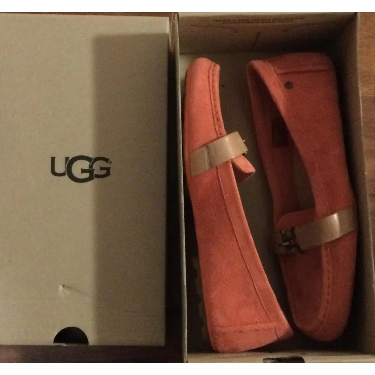 Ugg Australia Women`s Aven 1010100 Hazard Orange Loafer with Hong 9.5 B