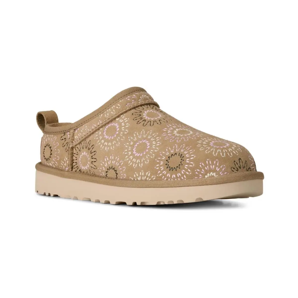 Women`s Ugg Classic Micro Sun Stitch Slip-on Slippers Mustard Seed SZ 5