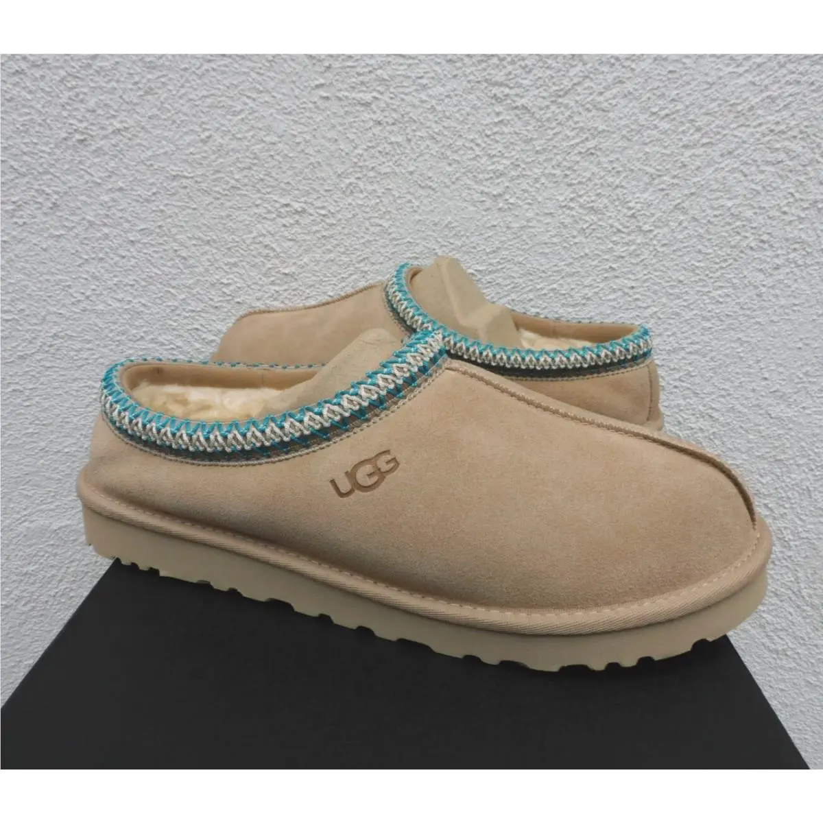 Ugg Tasman Driftwood Suede/ Sheepwool Slippers Shoes Men US 9/ Eur 42