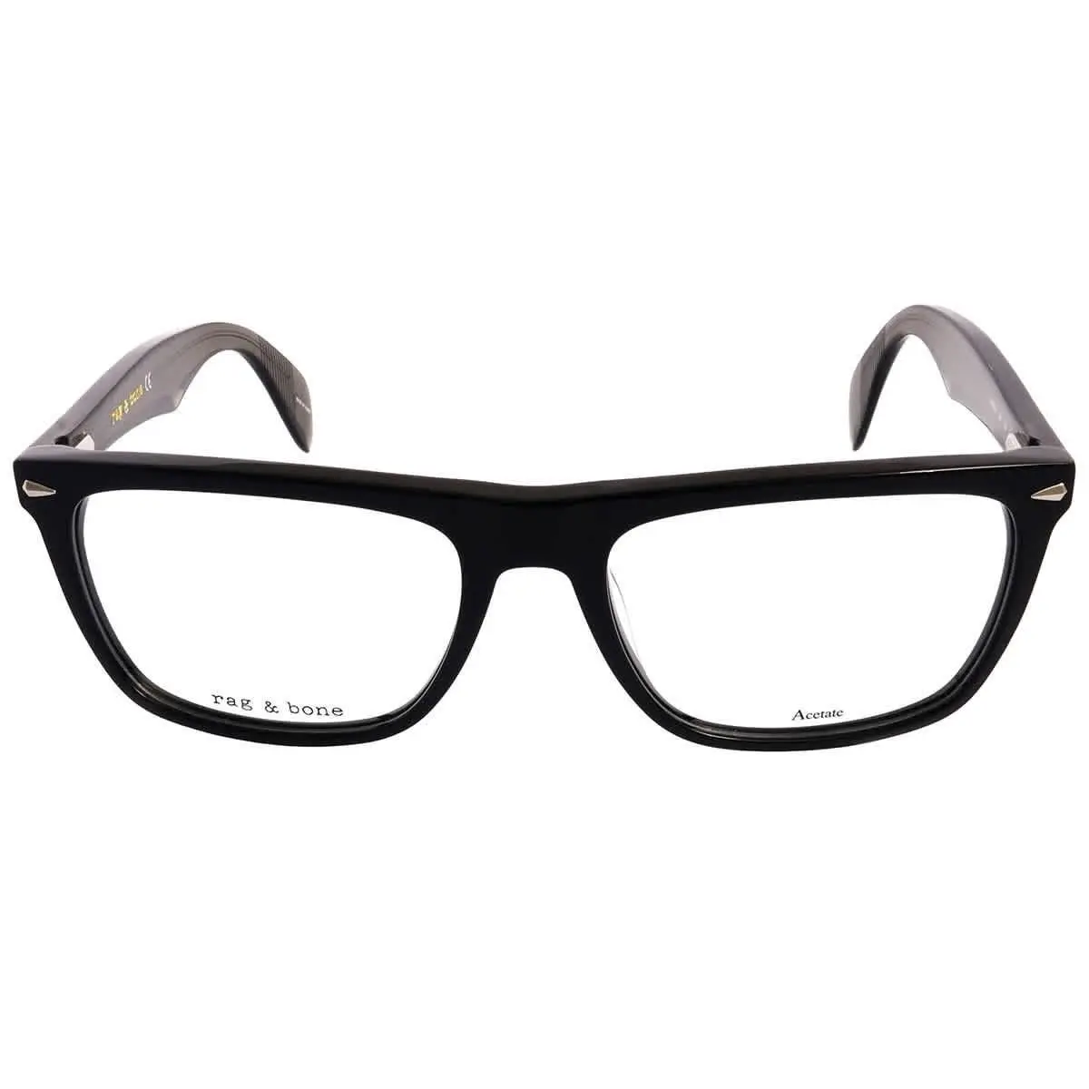 Rag and Bone Demo Rectangular Men`s Eyeglasses RNB7001 0807 55 RNB7001 0807 55