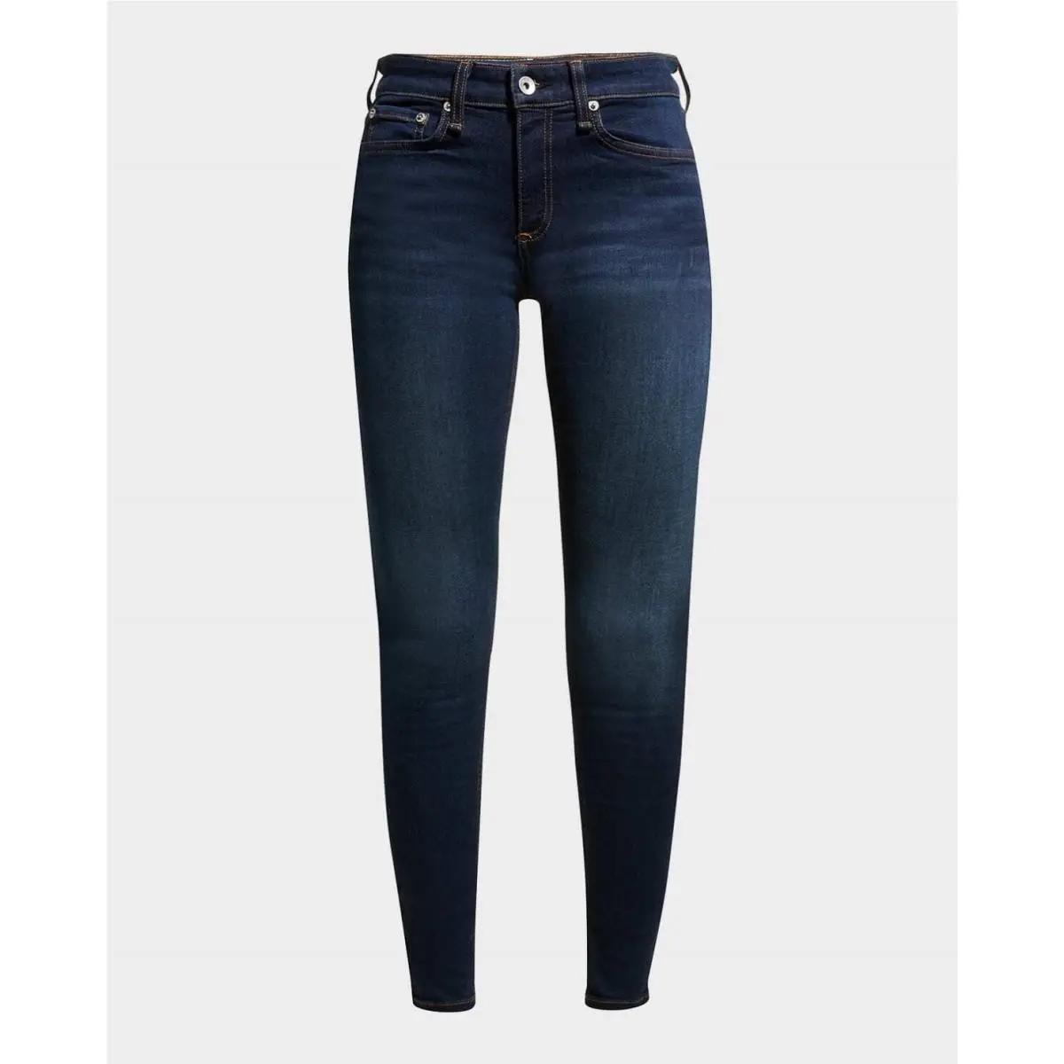 Rag Bone Womens Cate Mid-rise Skinny Ankle Jeans Blue Size 25