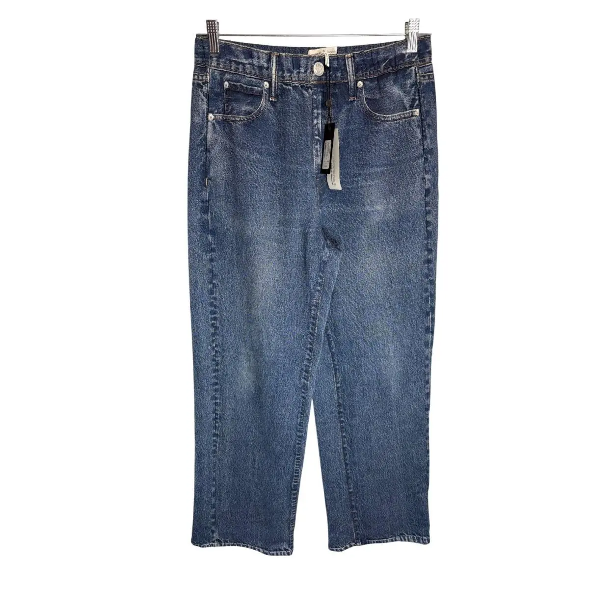 Rag Bone rb Miramar Fleece Wide Leg Jeans-sz Medium