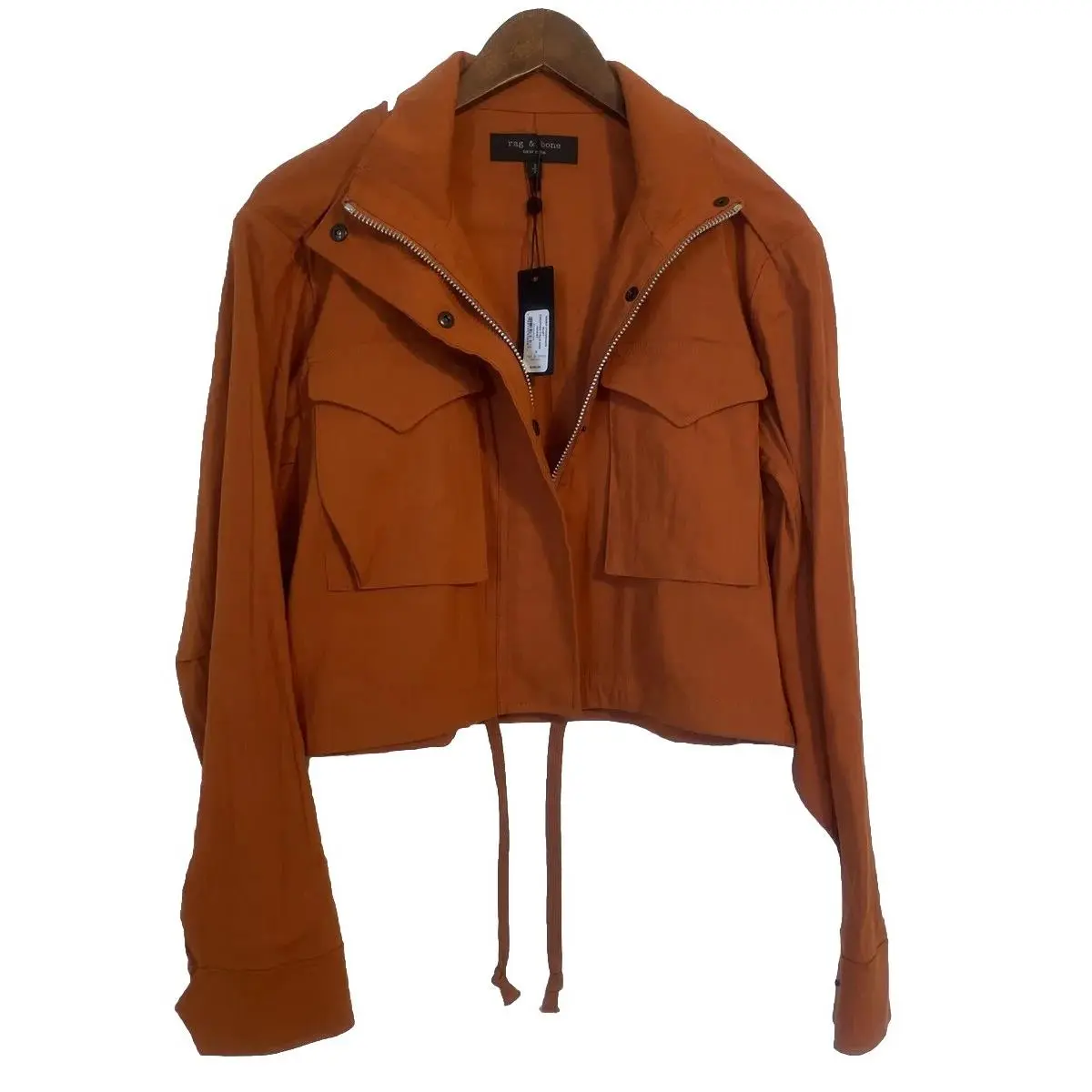 Rag Bone Women’s Rust Linen Cropp Field Jacket Size Small