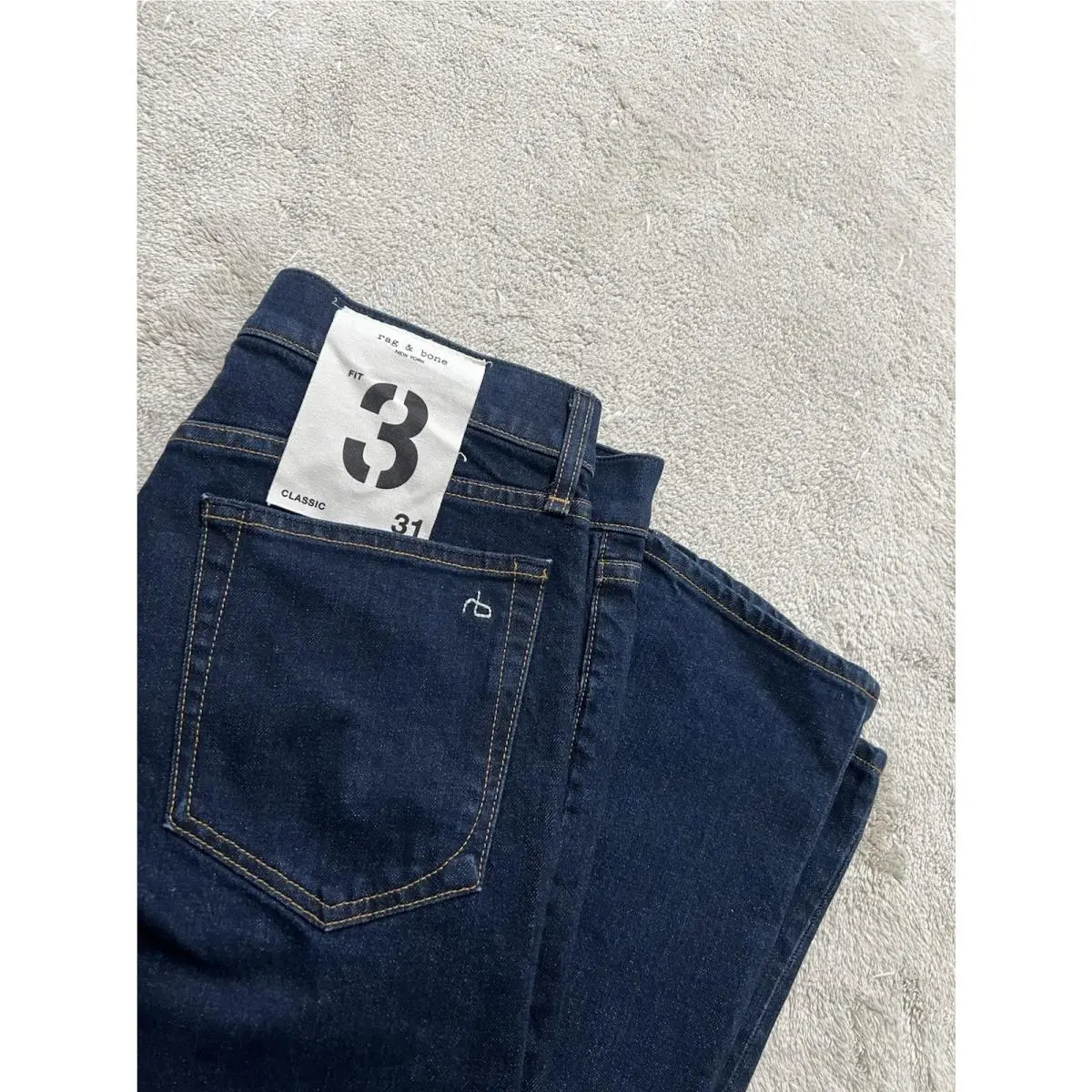 Rag Bone Fit 3 Classic Fit Mid Rise Button-fly 5-Pocket Jeans 31