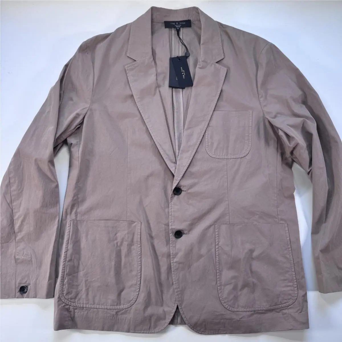 Rag Bone Desert Taupe Beige Butler Peached Cotton Blazer Jacket Mens 44