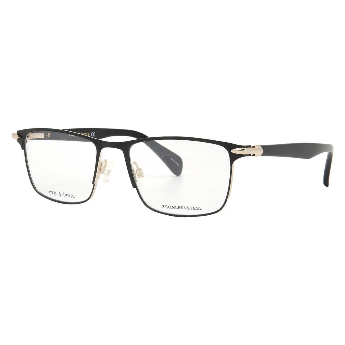 Rag and Bone Demo Rectangular Men`s Eyeglasses RNB7046 0807 55 RNB7046 0807 55