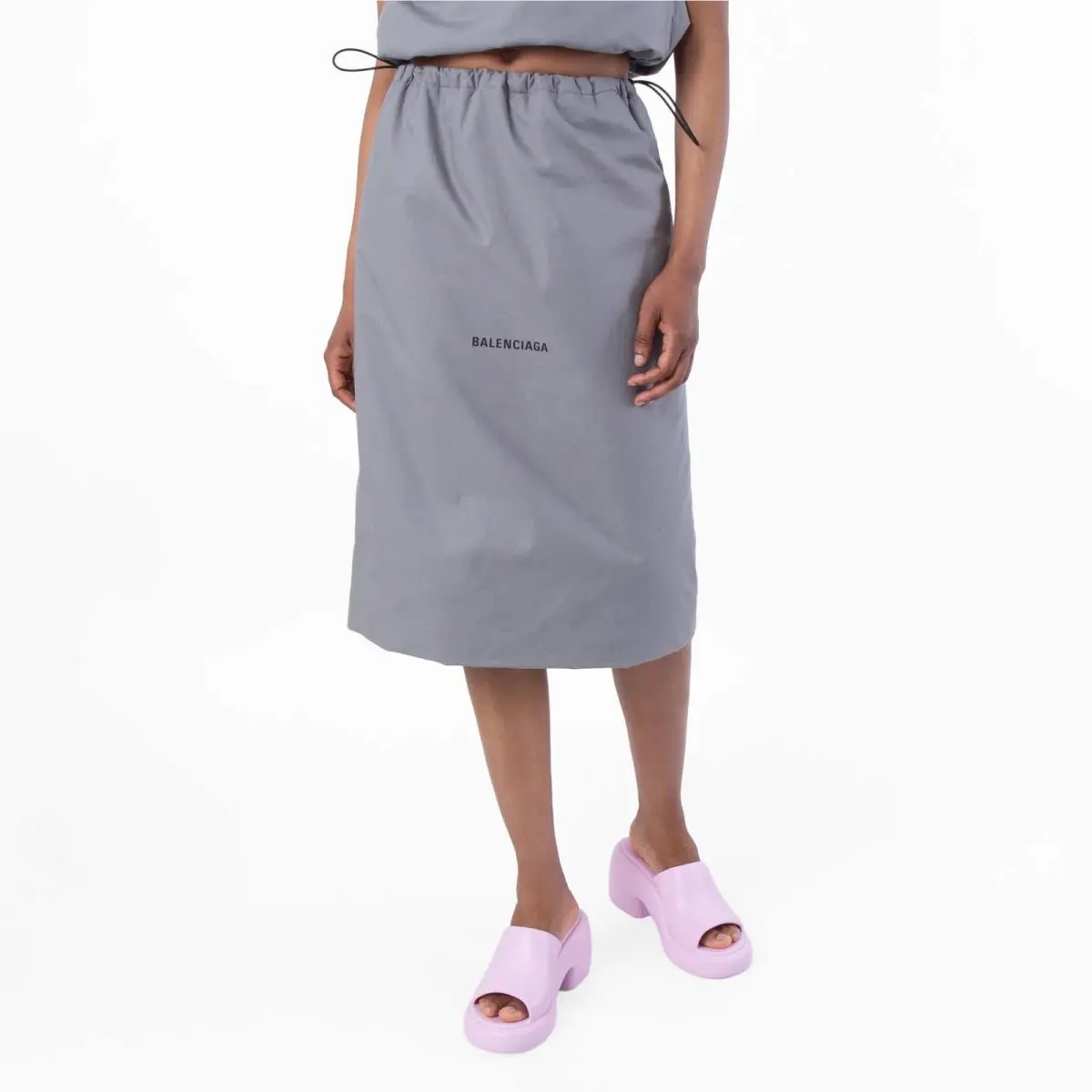 Balenciaga High Waist Shoe Bag Skirt Size Small