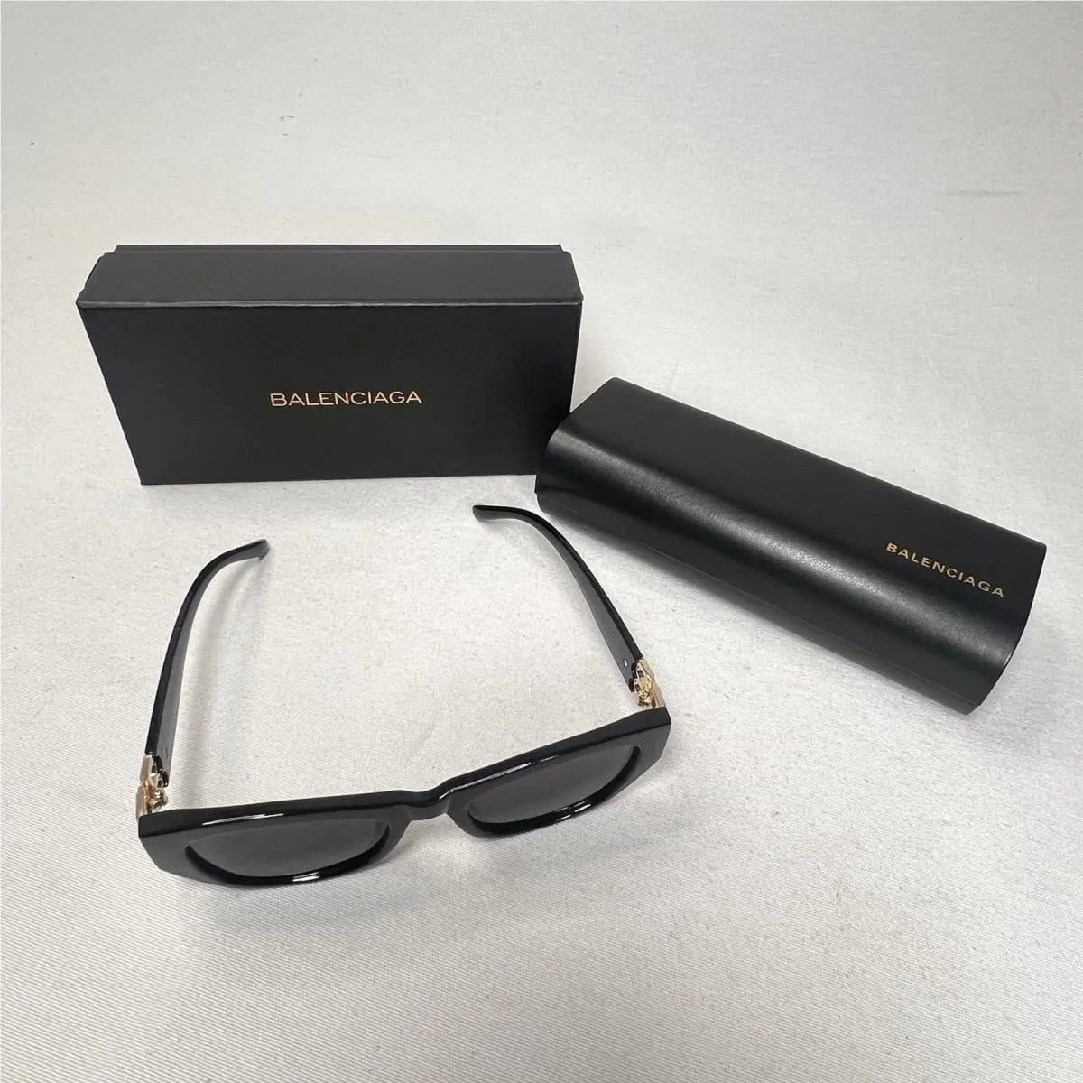 Balenciaga Cat’s Eye Black/grey Full-rim Rectangle Unisex Sunglasses