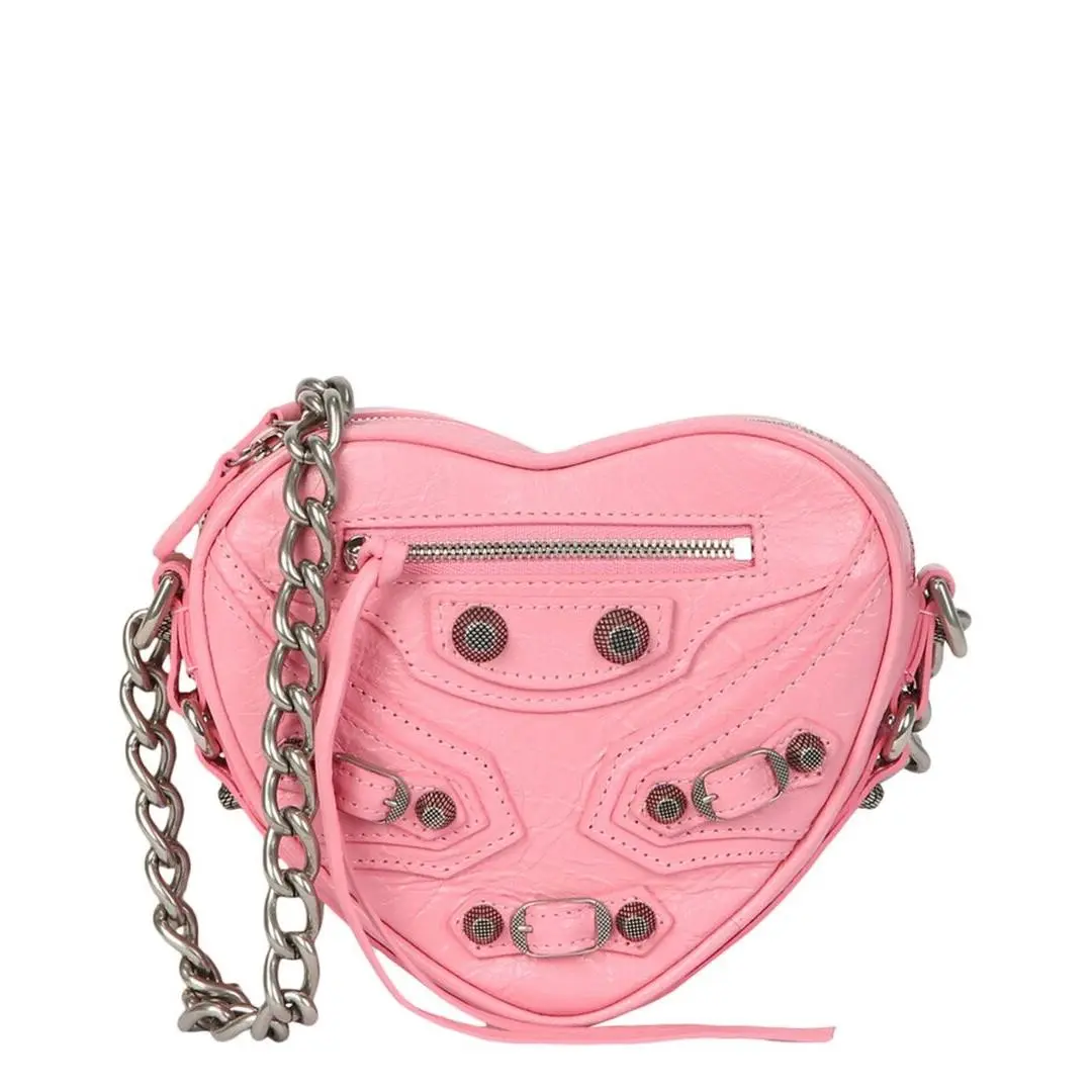 Balenciaga Mini Cagole Heart Leather Bag Women`s