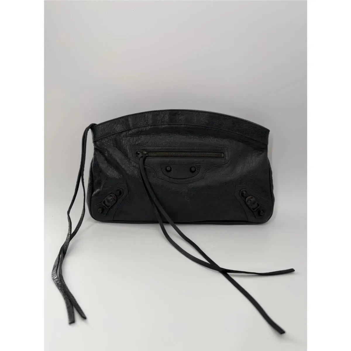 Vintage Balenciaga Giant 12 Premier Lambskin Leather Motorcross Crinkled Clutch