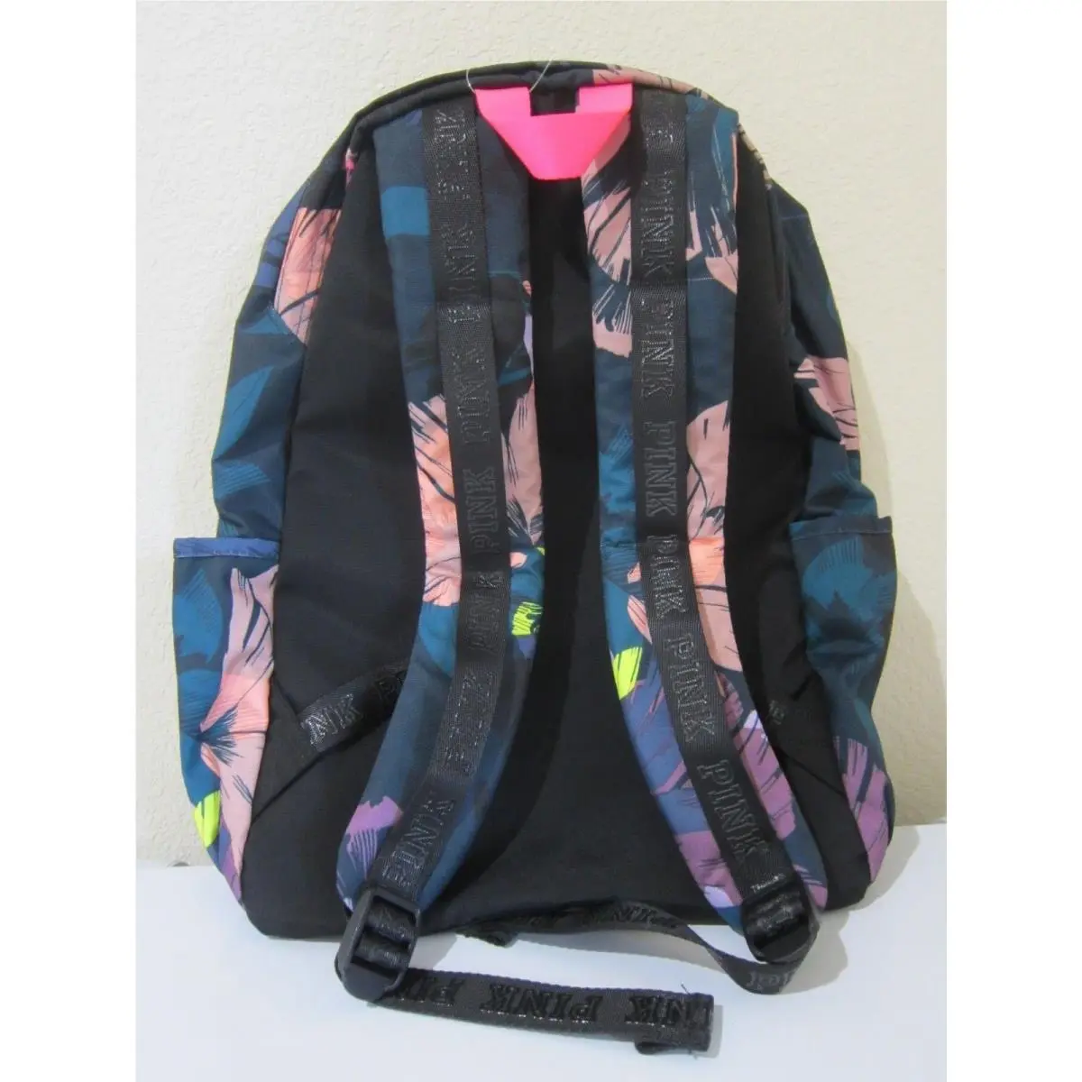 Victoria's Secret  bag   - Neon Lime Blue rainbow Colorblock Palm Fern set, Exterior: see description 20