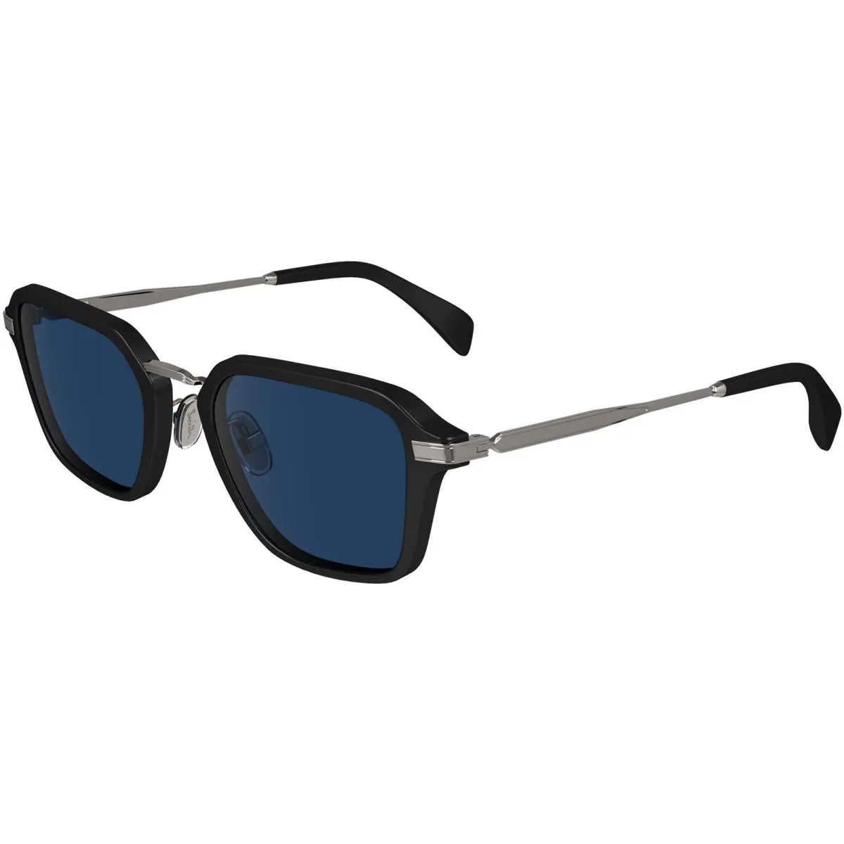 Kean Men`s Panto Sunglasses w/ Metal Temples PS24603S Made In Italy Black/Blue (001) by Paul Smith