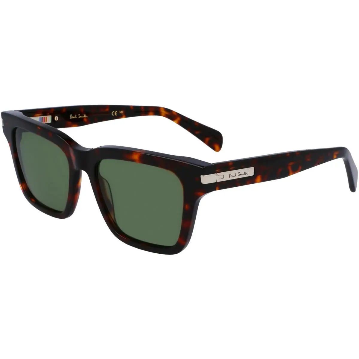 Harberton Men`s Square Sunglasses - PS23600S - Made in Italy Dark Havana/Green (230) by Paul Smith