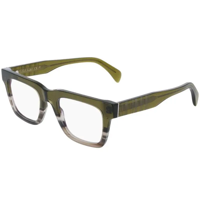 Paul Smith Men`s Metcalf 50 mm Transparent Olive Green Eyeglasses PS25607-318-50