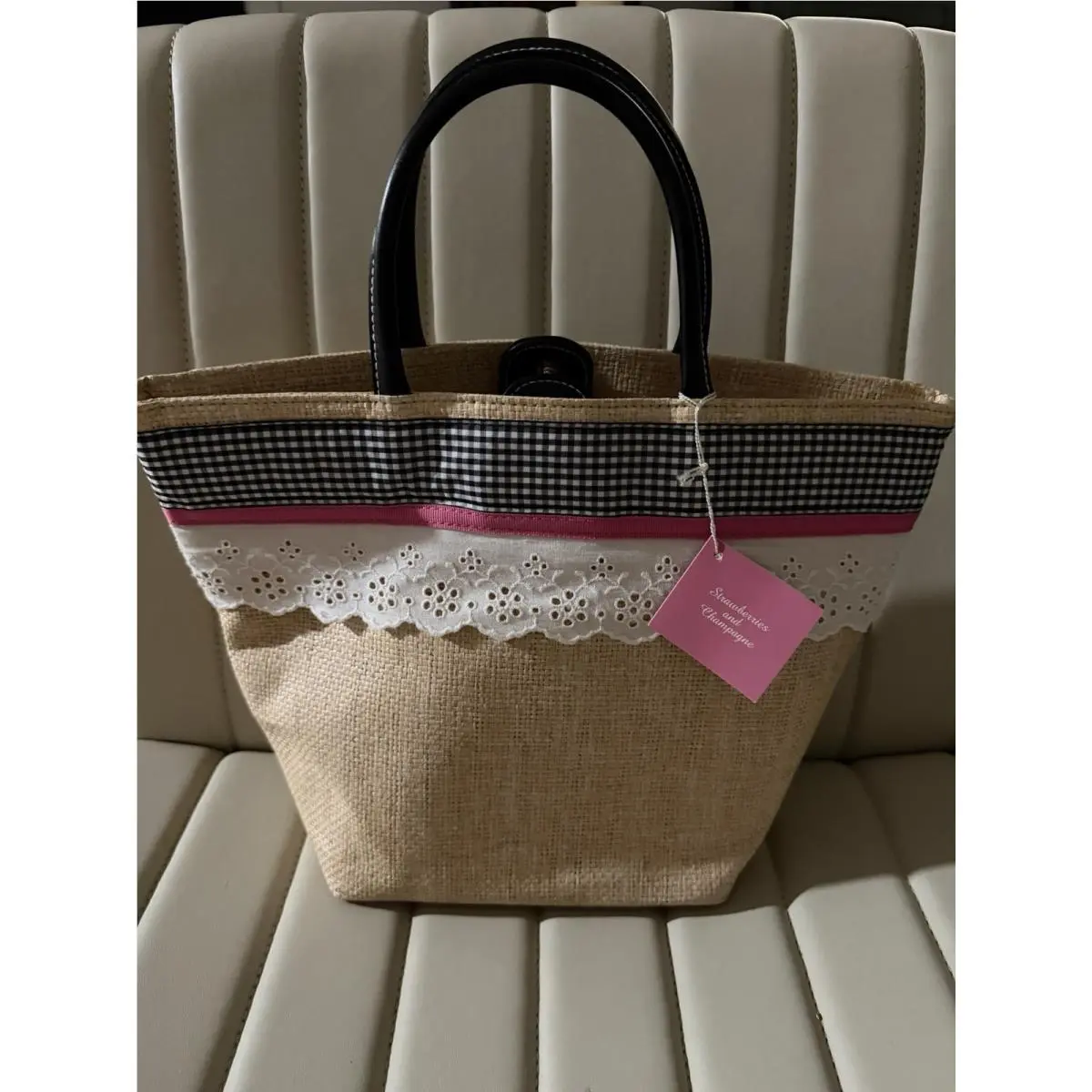 Victoria`s Secret Garden Strawberries Champagne Tote w/ Spray Shower Gel Etc by Victoria's Secret