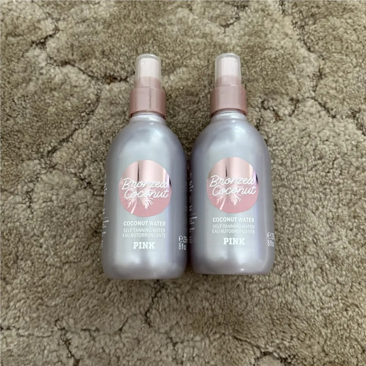2 Victoria`s Secret Pink Bronzed Coconut Coconut Water Self-tanning Water 8 OZ by Victoria's Secret