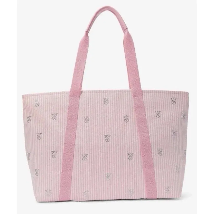Victoria`s Secret Heritage Pink Stripe Tote Bag Rhinestone Logo by Victoria's Secret
