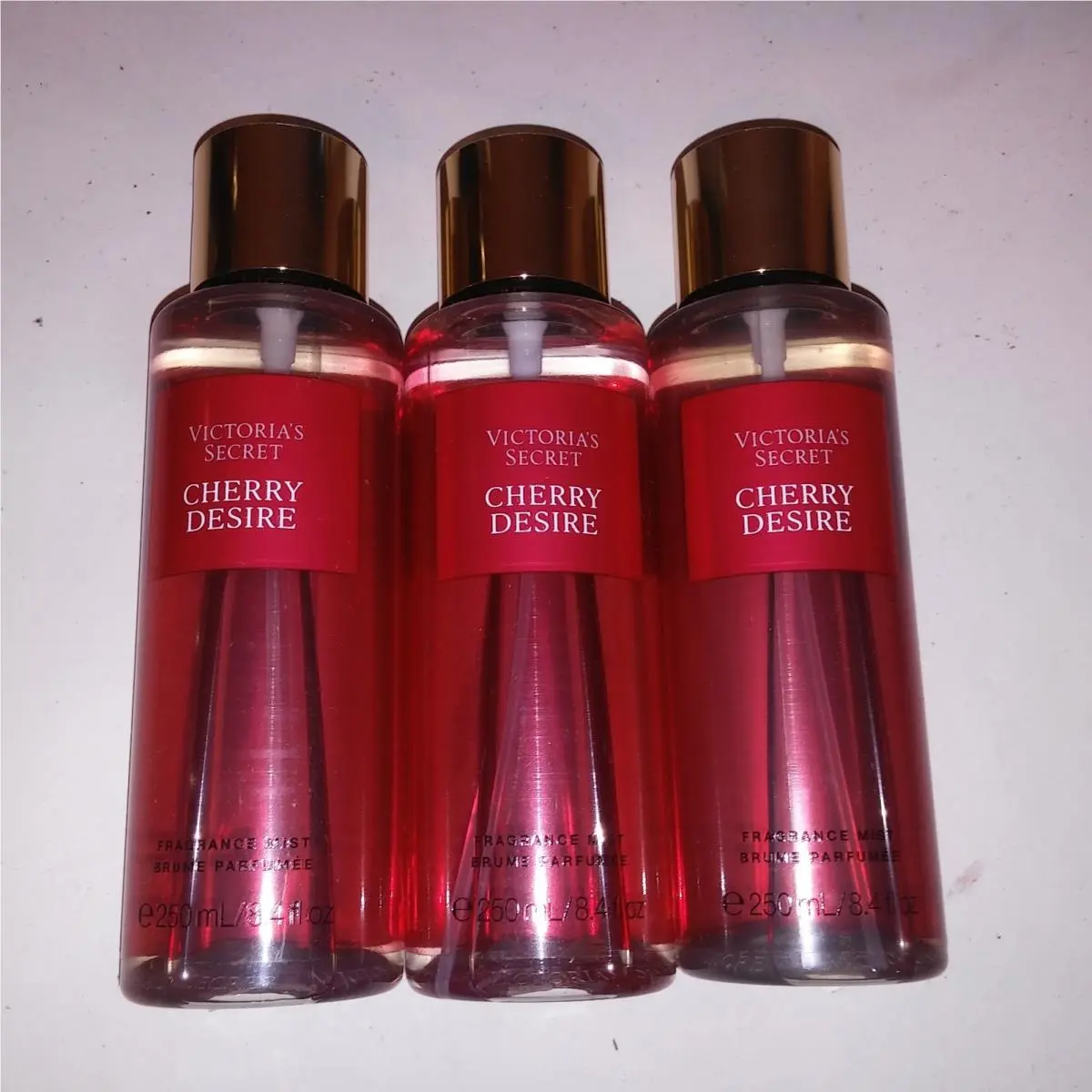 Set of 3 Victoria Secret Fragrance Mist Body Spray Cherry Desire Full Size 8.4oz by Victoria's Secret