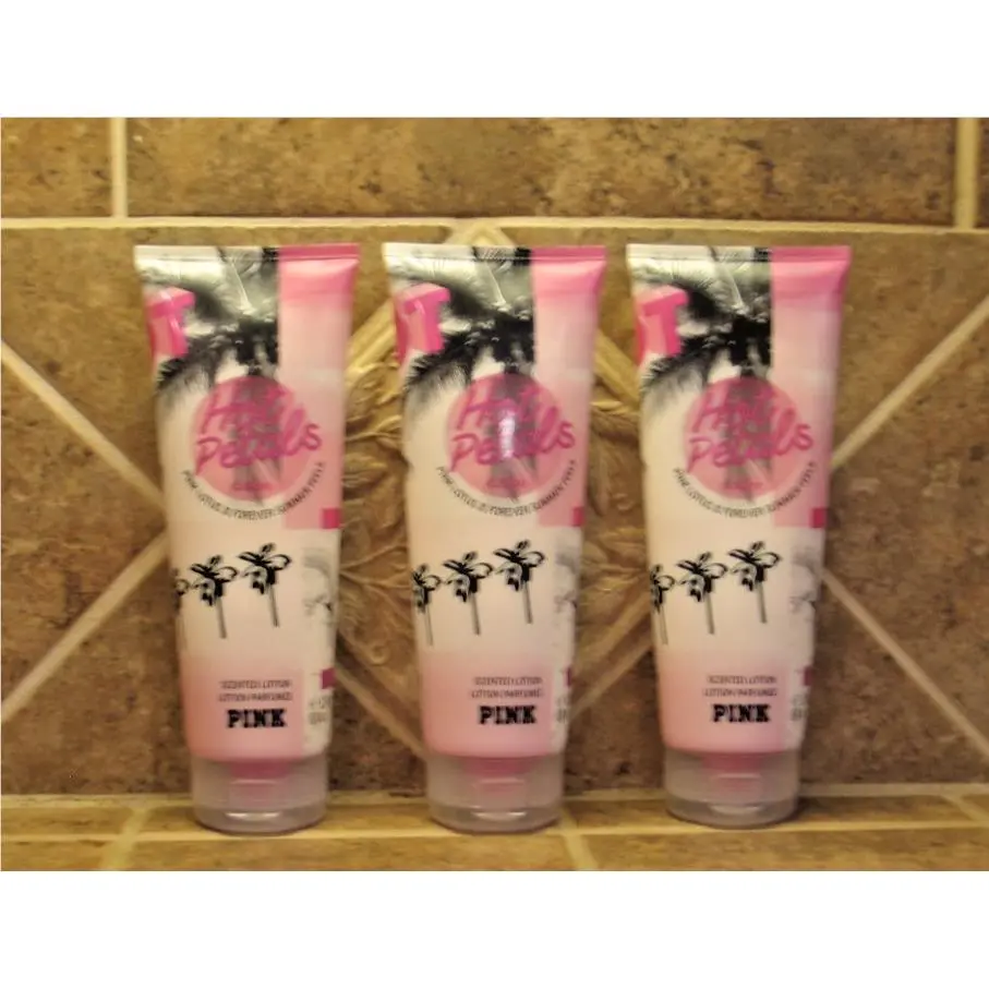 Victoria`s Secret Pink Hot Petals Body Lotion 8 oz Lot OF 3 by Victoria's Secret