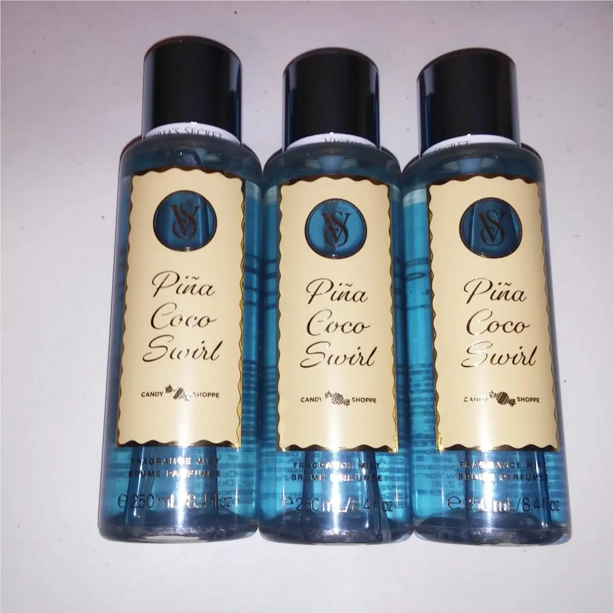 Set of 3 Victoria Secret Fragrance Mist Body Spray Pina Coco Swirl Full Size by Victoria's Secret