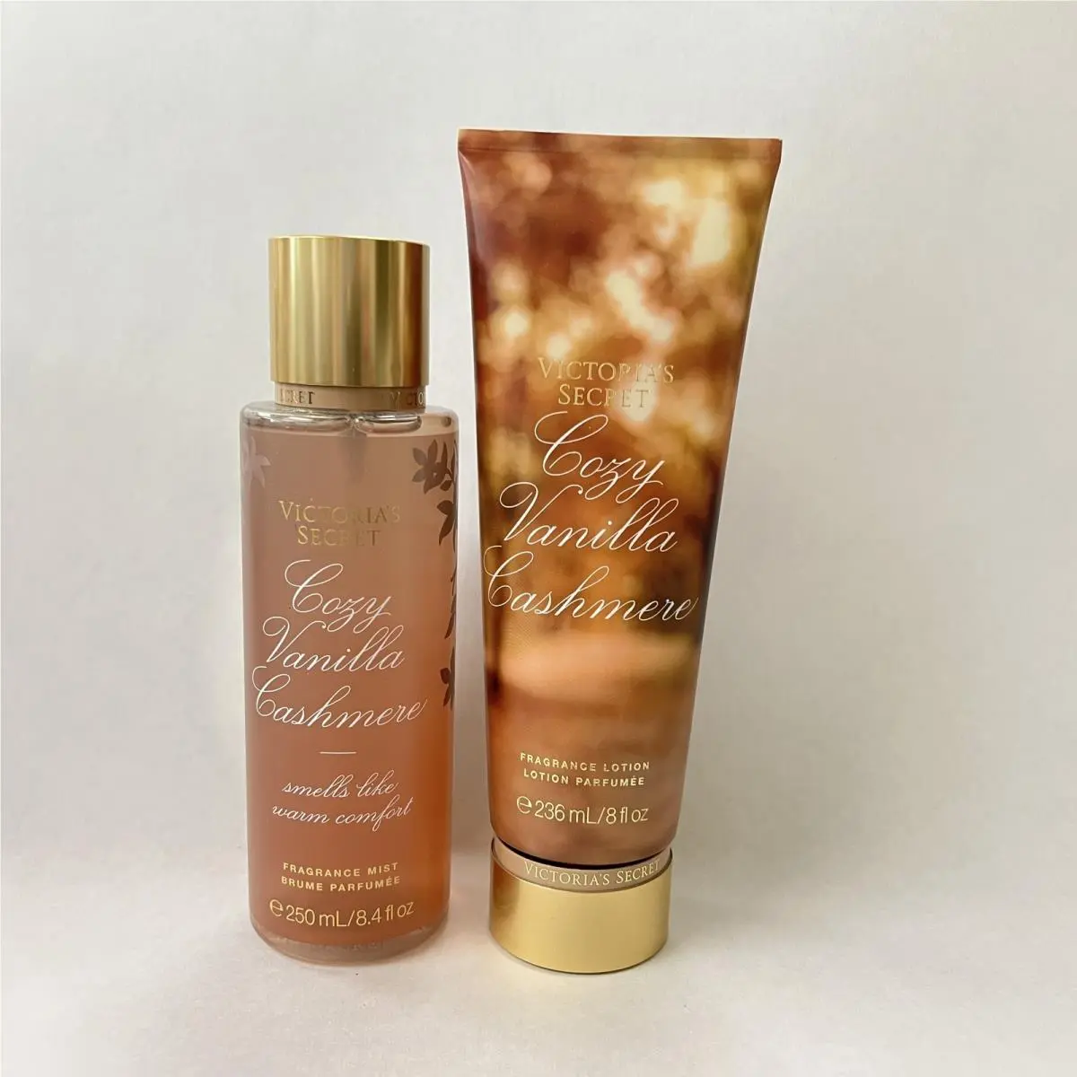 Victoria`s Secret Cozy Vanilla Cashmere Mist and Body Lotion Full Size