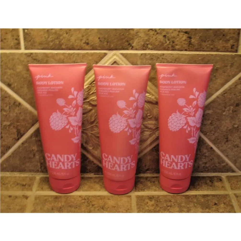 Victoria`s Secret Pink Candy Hearts Body Lotion 8 oz Lot OF 3 by Victoria's Secret