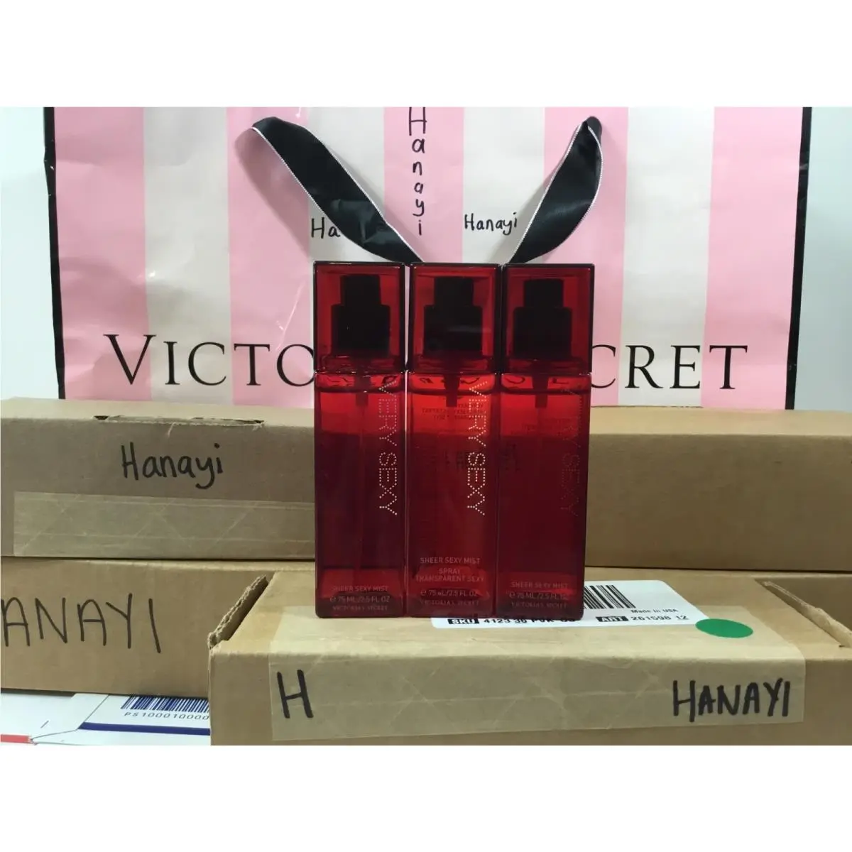 3X Victoria`s Secret Very Sexy Sheer Sexy Mist 2.5 oz 75 ml Travel Size Set OF 3