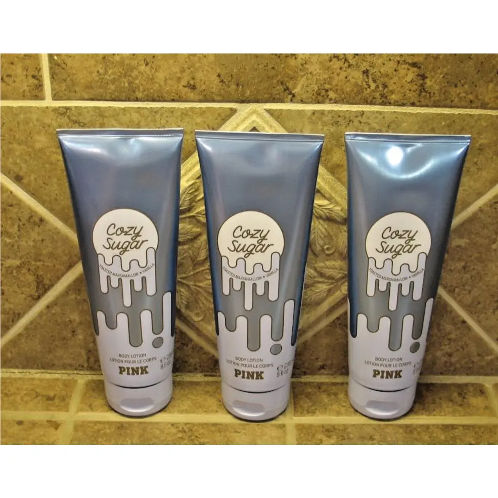 Victoria`s Secret Pink Cozy Sugar Body Lotion 8 oz Lot OF 3 by Victoria's Secret