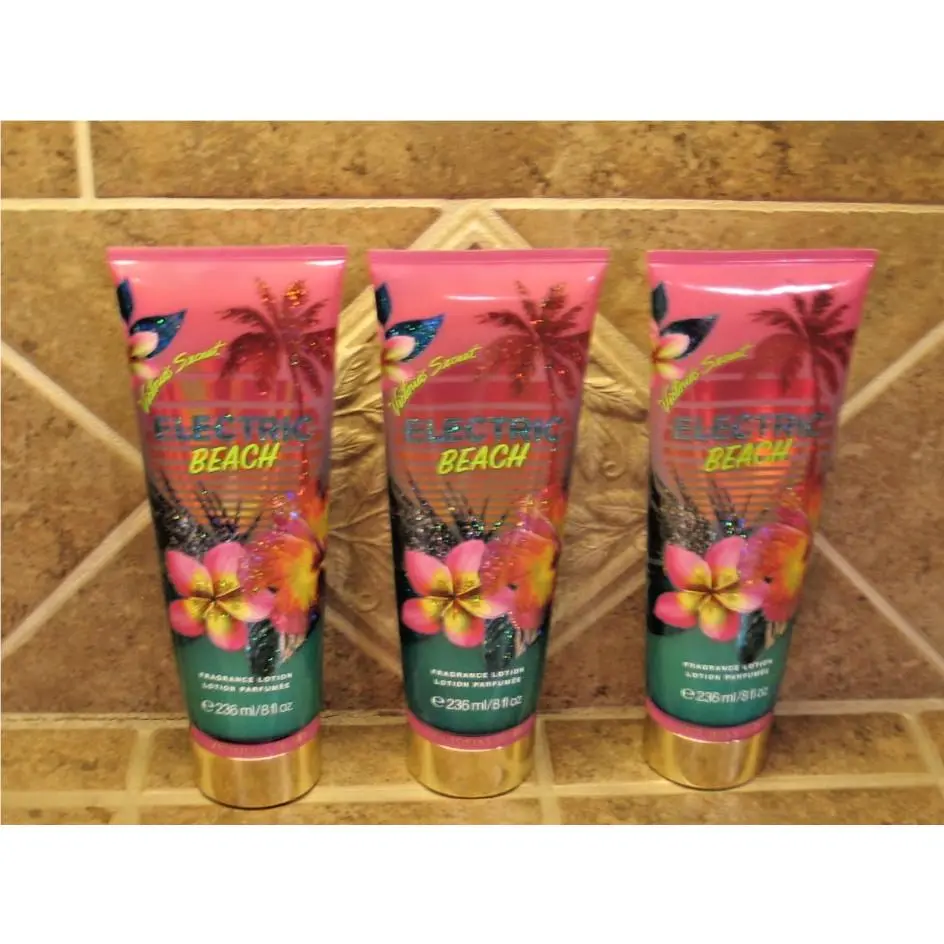 Victoria`s Secret Electric Beach Body Lotion 8 oz Lot OF 3 by Victoria's Secret