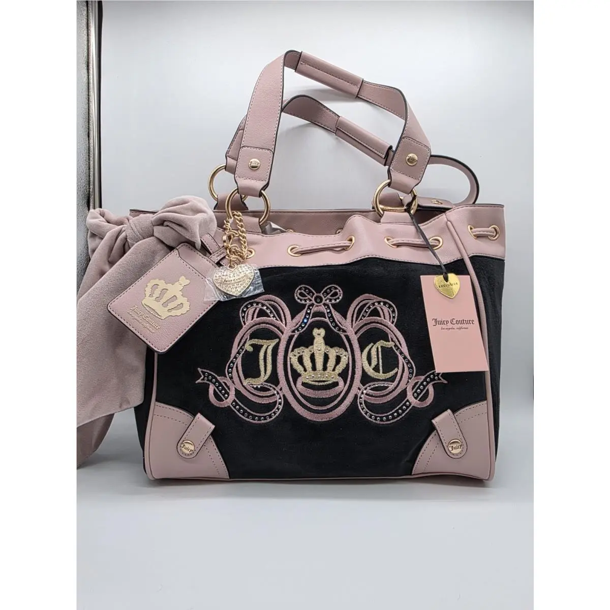 Juicy Couture Lovers Club Pink Diamond Liquorice Daydreamer Tote Bag