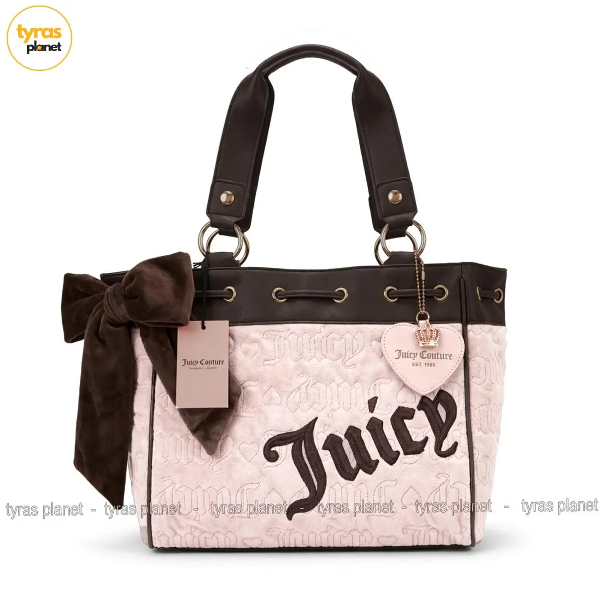 Juicy Couture Vintage Dream Tote In Dusty Blush/chocolate