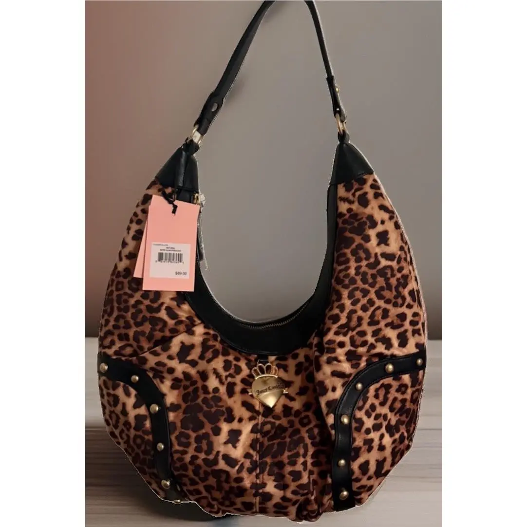 Viral Juicy Couture Leopard/cheetah Print Hobo Shoulder Bag