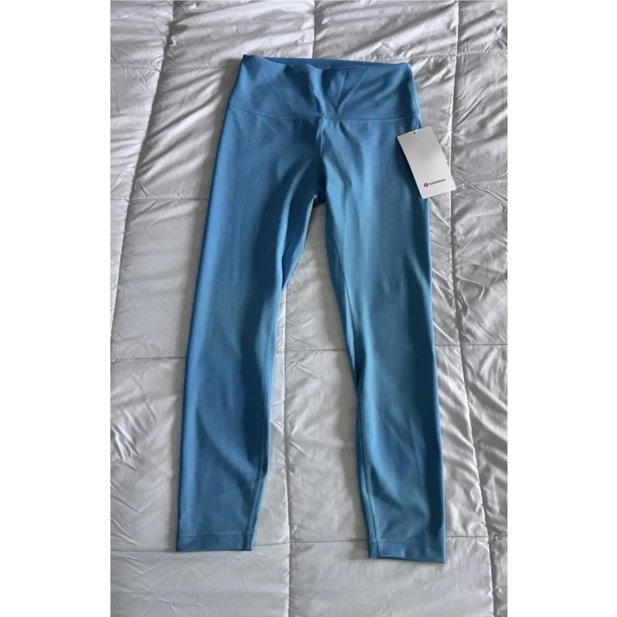 Lululemon Wunder Train High Rise Tight 25 Size 8 Washed Blue Workout