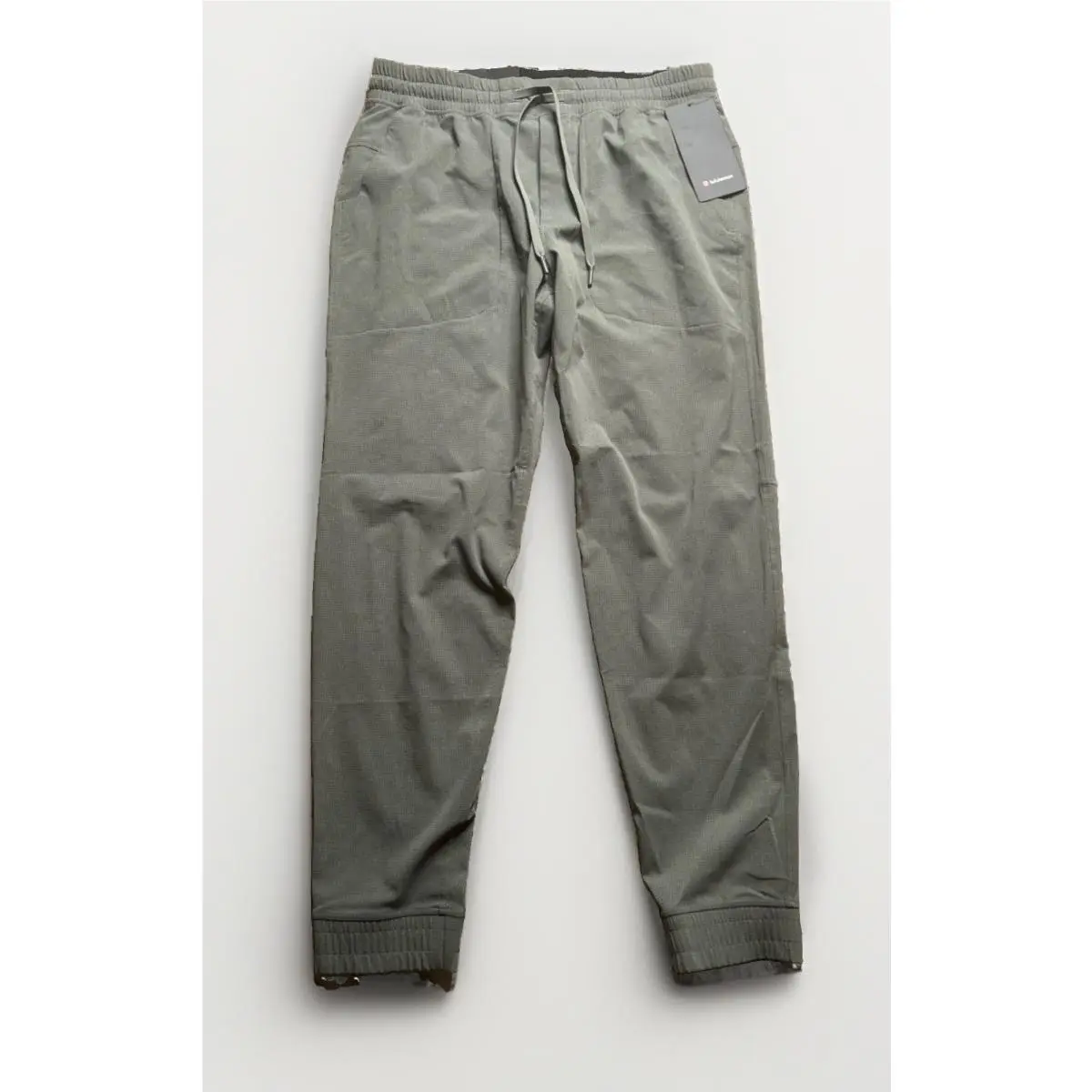 Lululemon Abc Jogger Woven Air Elastic Waist Zip Pocket Mens Size XL Green