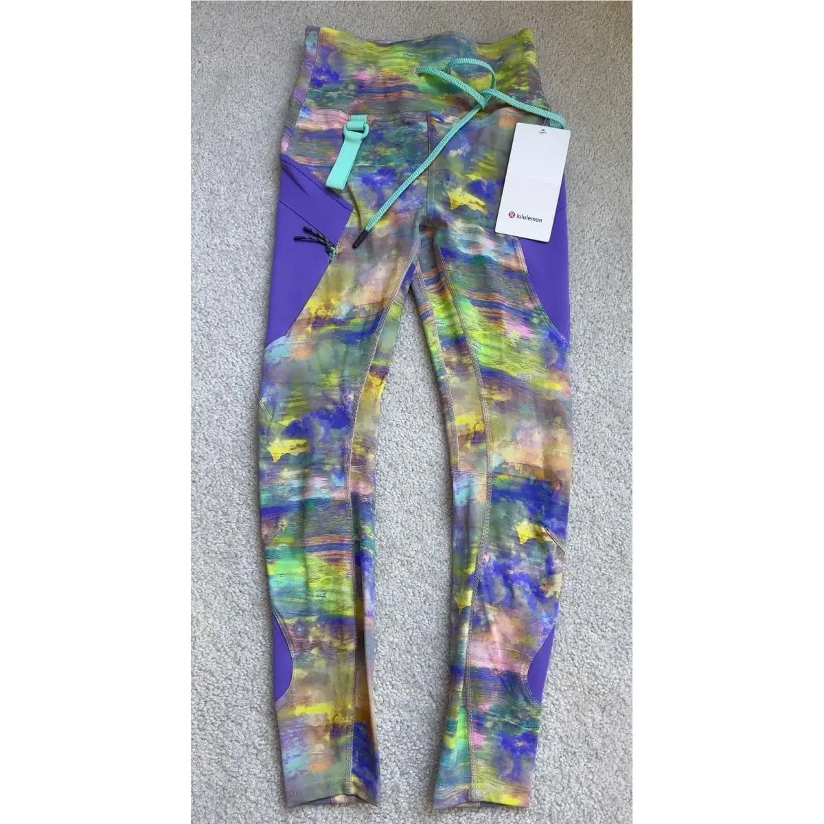 Lululemon Women 4 Cargo Super High Rise Hiking Tight 24 Alnm Pocket